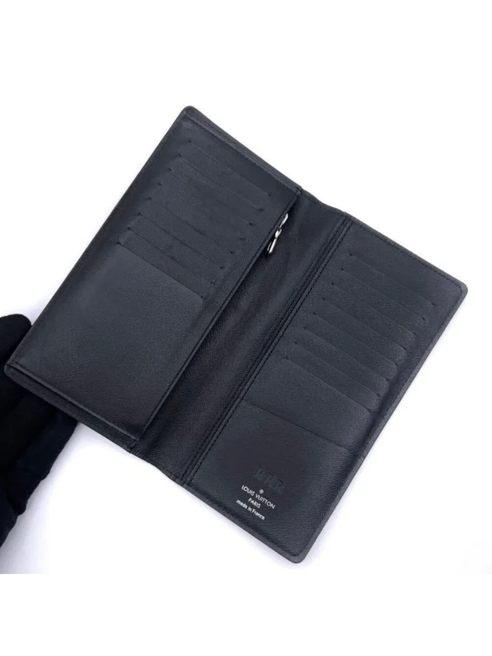 Louis Vuitton Epi Portefeuille Brazza Circle Black Yellow Wallet